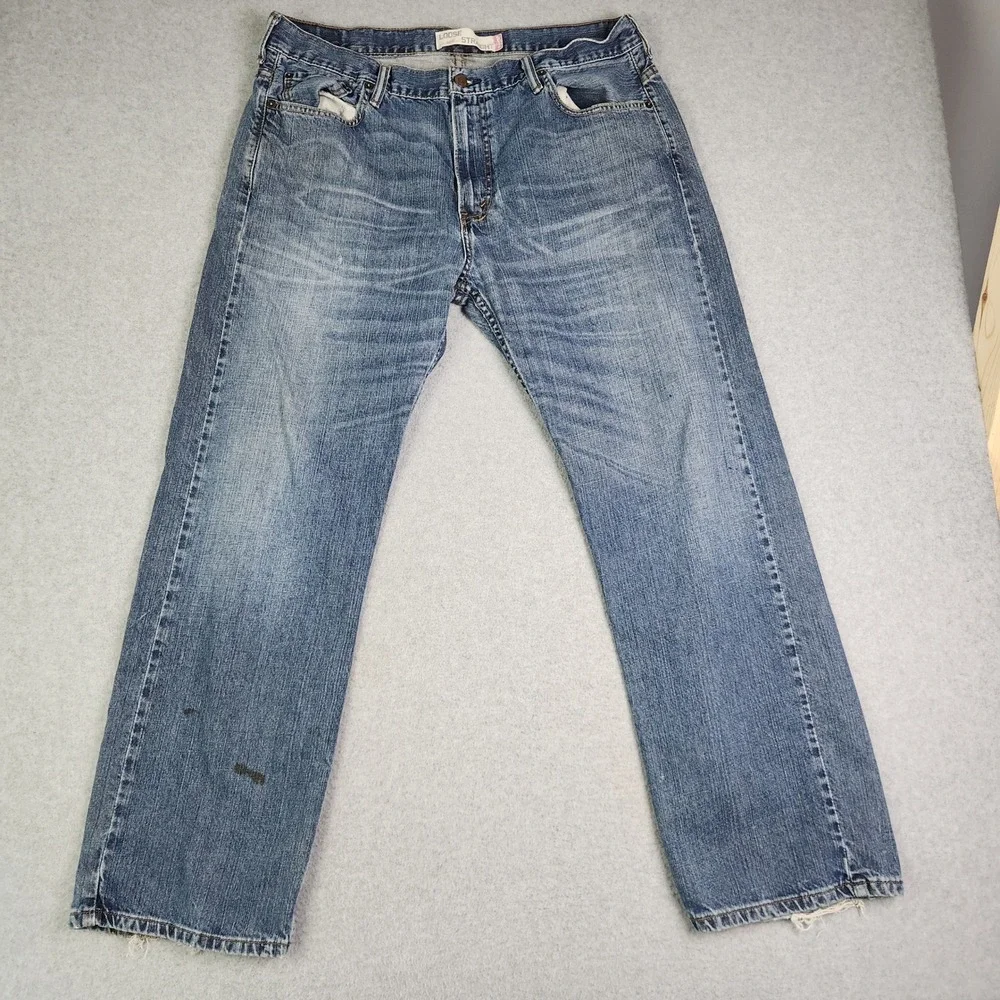 Levi's 569 Jeans Mens 36x32 Blue Denim Medium Wash Casual Loose Fit Straight Leg